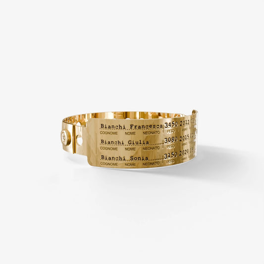 Bracciale Nascita per Mamma con Diamante - 3 figli