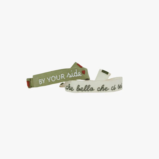 Set Bracciali Ricamami - "BY YOUR SIDE & CHE BELLO CHE CI SEI "